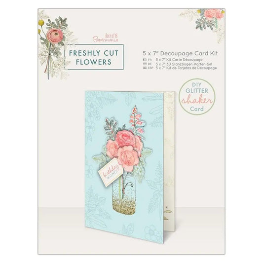 5 x 7" Decoupage Card Kit - Freshly Cut Flowers (PMA 169151) - Printable Heaven