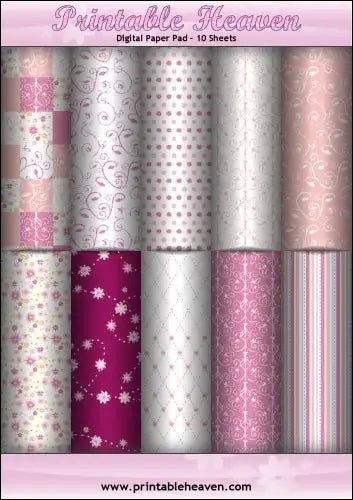 Download - Digital Paper Pad - Perfect Pinks - Printable Heaven
