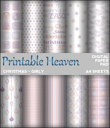 Download - Digital Paper Pad - Christmas - Girly