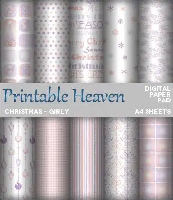 Download - Digital Paper Pad - Christmas - Girly - Printable Heaven