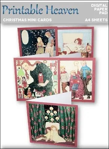 Download - Digital Paper Pad - Christmas Mini Cards - Printable Heaven