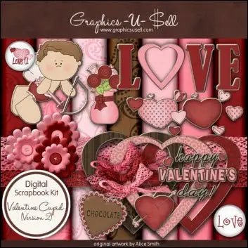 Download - Valentine Cupid 2 Digital Scrap Kit - Printable Heaven