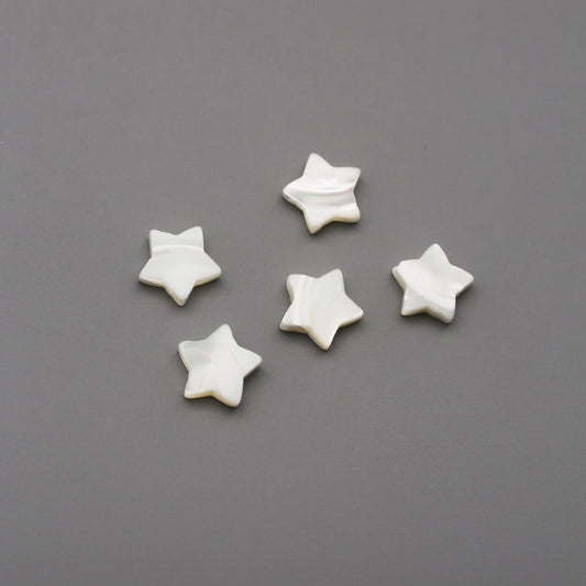 10mm Star Shaped Shell Bead (5pcs) - Printable Heaven