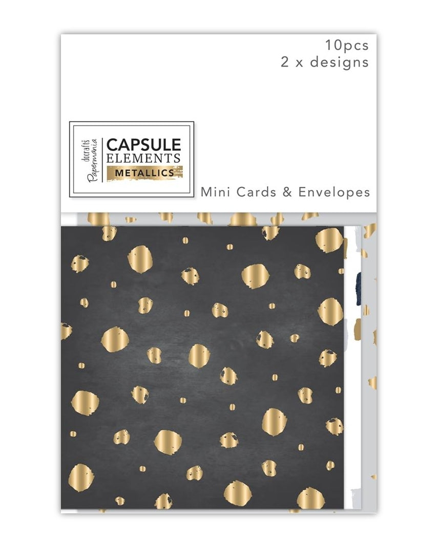 Mini Cards & Envelopes - Elements Metallics