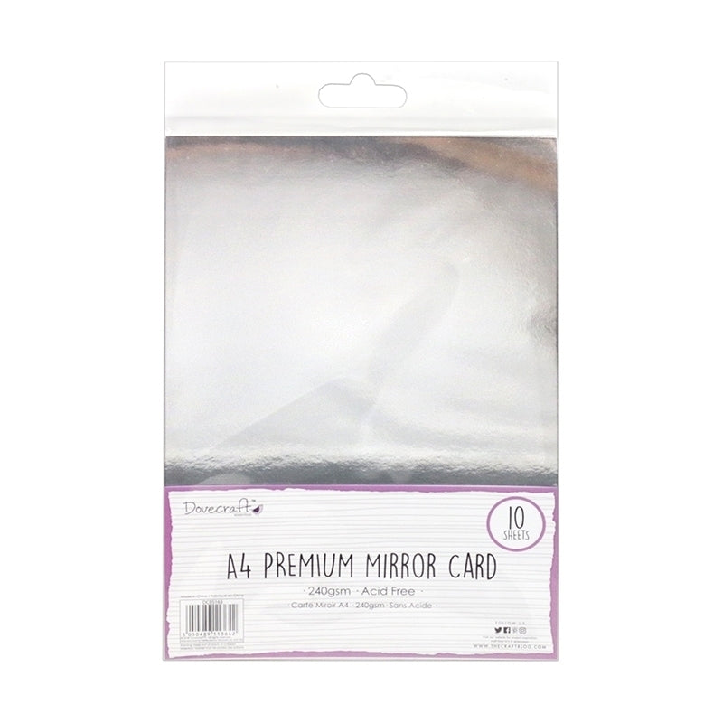 Dovecraft A4 Mirror card - Silver (DCBS163)