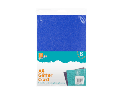 A4 Glitter Card - 10 Pack (STA0274OB) - Printable Heaven