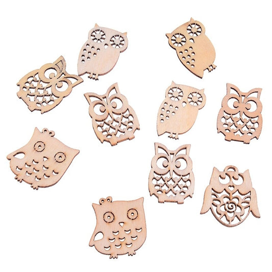 Wooden Owls (10pcs)