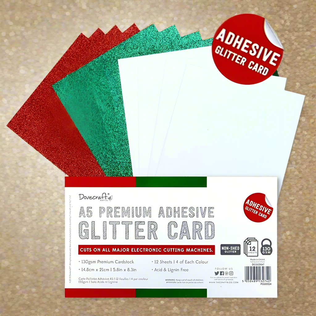 A5 Adhesive Glitter Sheets Festive (DCGCD047)