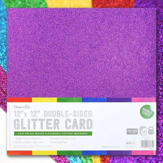 12x12 Double-sided Glitter Bumper pack - Rainbows (DCGCD044) - Printable Heaven