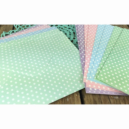 Dovecraft Pastel Polka 6"x6" Cards & Envelopes (DCCE008)