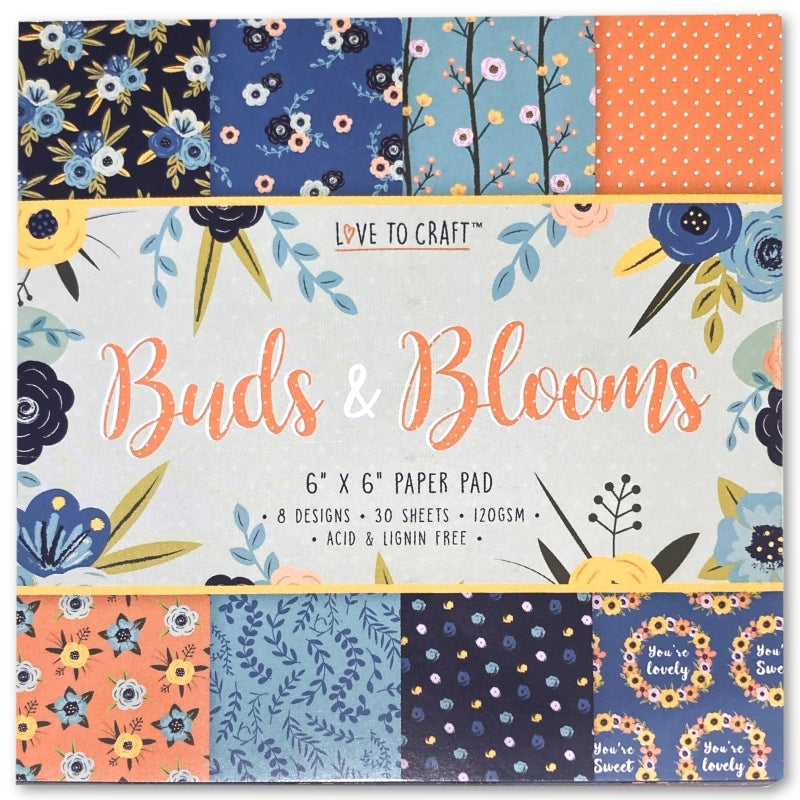 Love to Craft 6x6 Paper Pad - Buds & Blooms (LCPAP001)