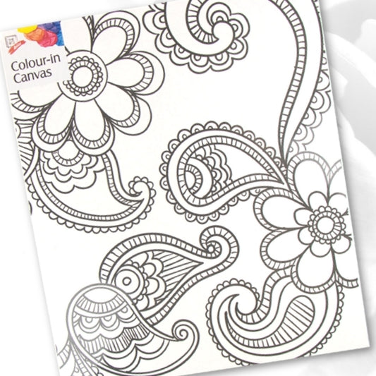 Colour-in Canvas 25cm x 30cm - Paisley (STA2969)