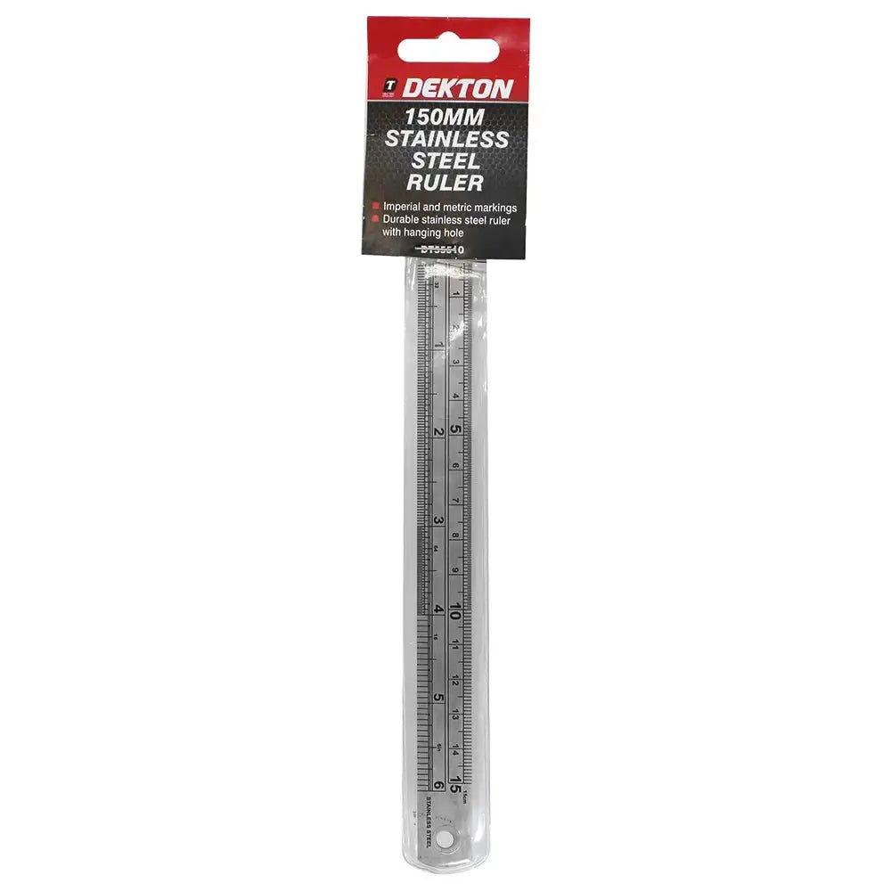 Dekton Stainless Steel 15cm/6" Ruler (DT55510) - Printable Heaven