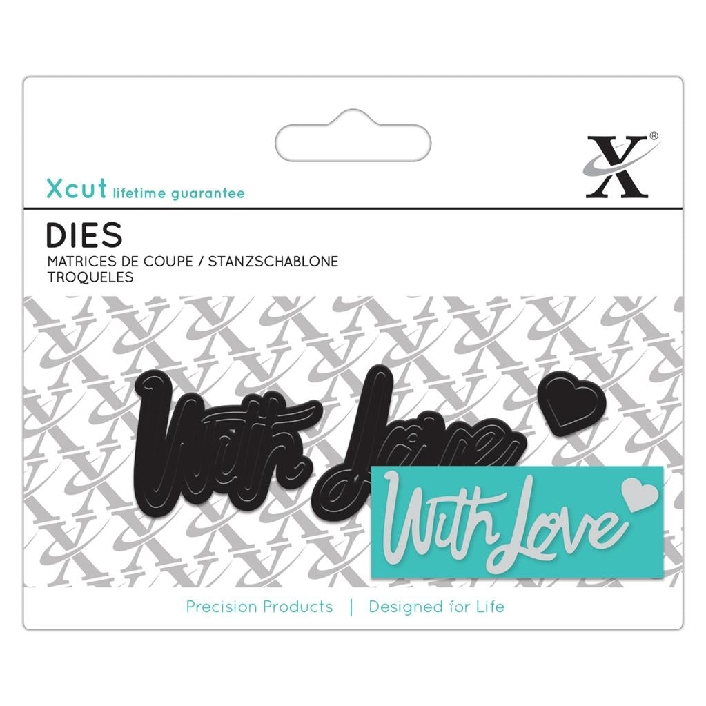 Mini Sentiment Die - With Love 3pcs (XCU 504037)