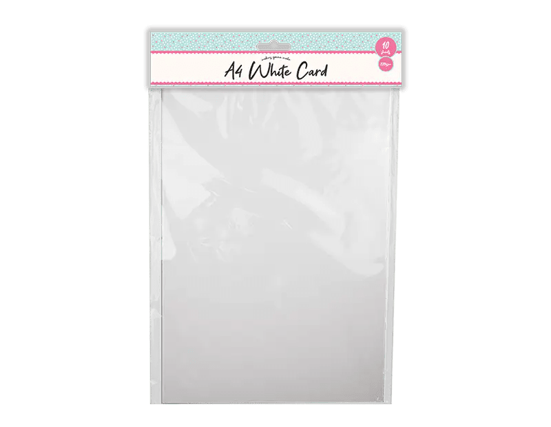 A4 White Card 10 Sheets (STA6257) - Printable Heaven
