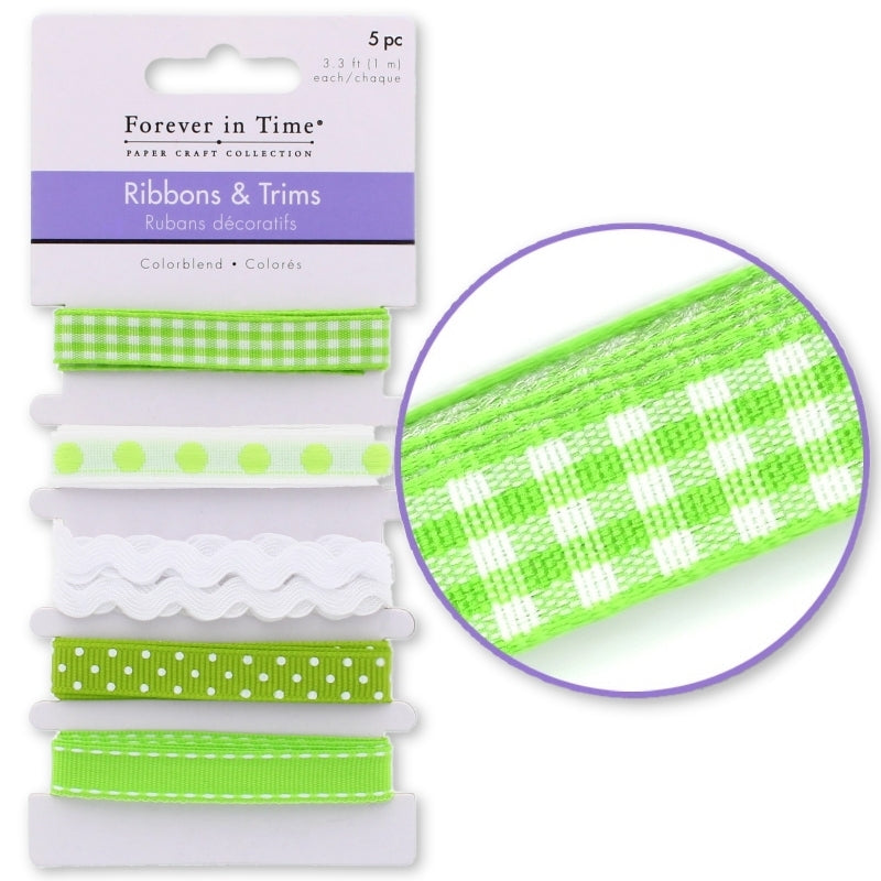 Forever in Time Ribbons & Trims - Soft Green (SR400D) – Printable Heaven