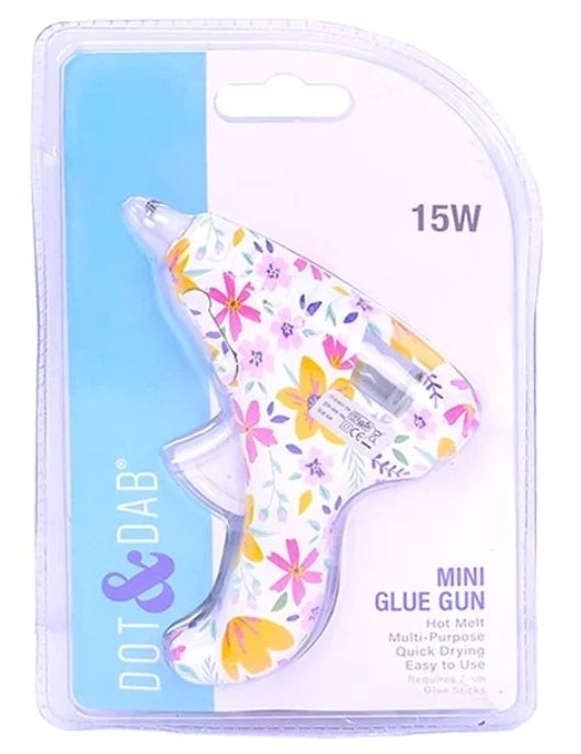 Dot & Dab Patterned Glue Gun - White Floral (DDADH060)