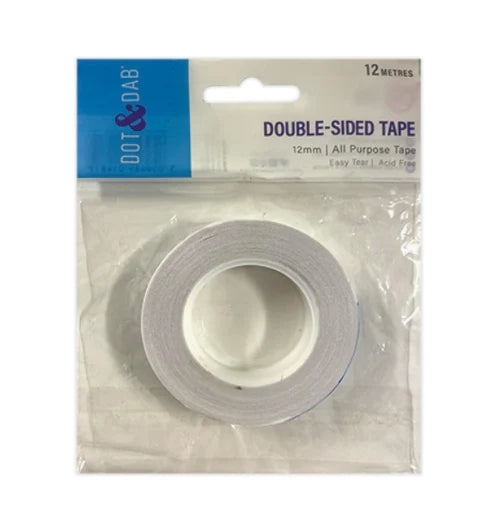 Dot & Dab Double-Sided Tape 12mm x 12m (DCBS05)