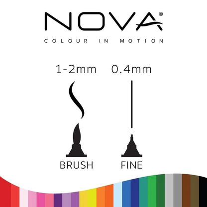 Nova 24 Dual-Tip Brush Pens (NVMXM009)