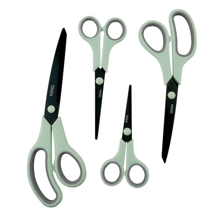 Siska 4-Pack All-Purpose Scissors - Gunmetal (SKSCR005)