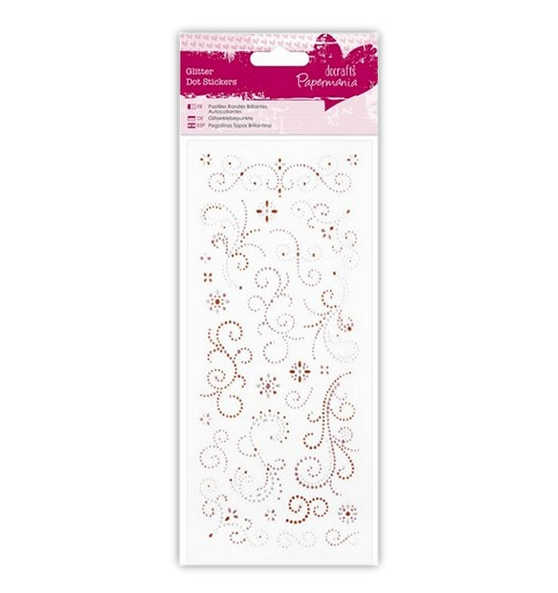 Glitter Dot Stickers - Flourishes Orange & Pink (PMA 818215)