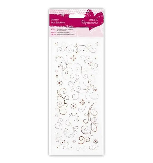 Glitter Dot Stickers - Flourishes Orange & Pink (PMA 818215) - Printable Heaven