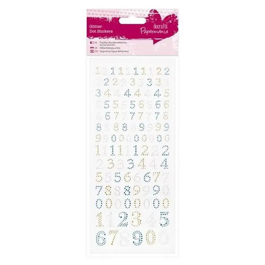 Glitter Dot Stickers - Mixed Numbers (PMA 818203) - Printable Heaven