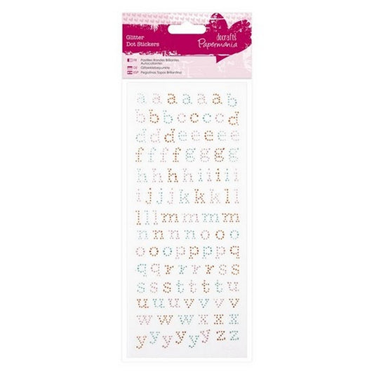 Glitter Dot Stickers - Lower Case Alphabet (PMA 818202)