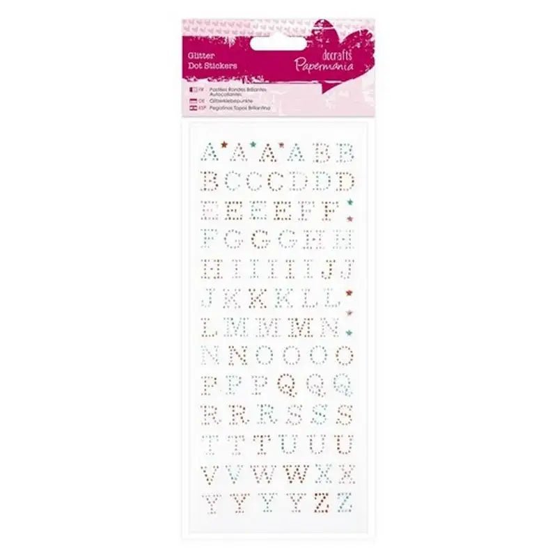 Glitter Dot Stickers - Upper Case Alphabet (PMA 818201) - Printable Heaven