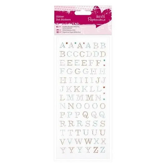 Glitter Dot Stickers - Upper Case Alphabet (PMA 818201) - Printable Heaven