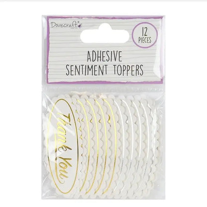 Dovecraft Essentials Die Cut Toppers - Thank You (DCBS183) - Printable Heaven