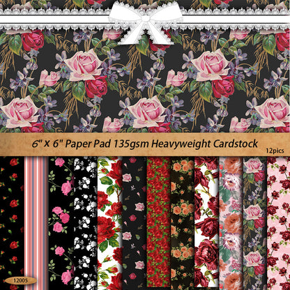 Bold Floral Paper Pad (12 Sheets) 