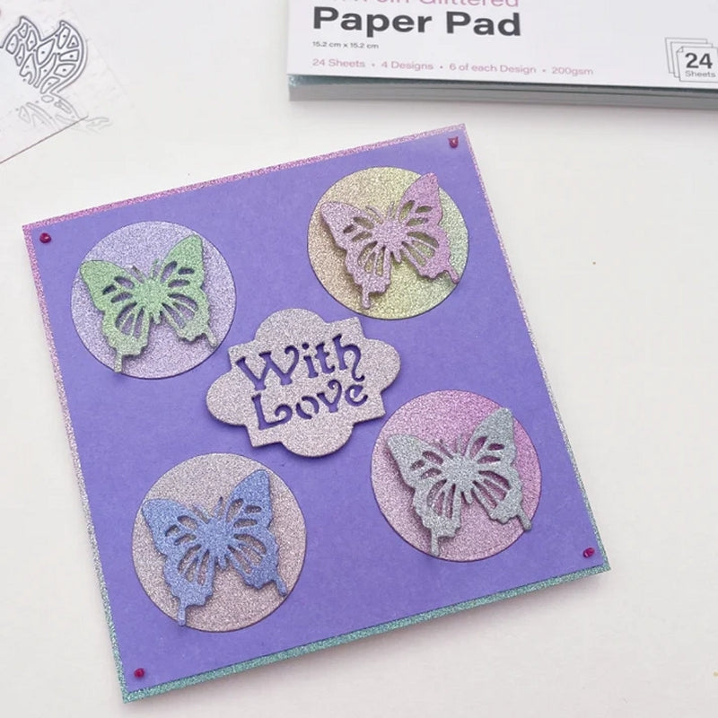 A4 First Edition Pastel Ombre Glitter Paper Pad (FEPAD265)