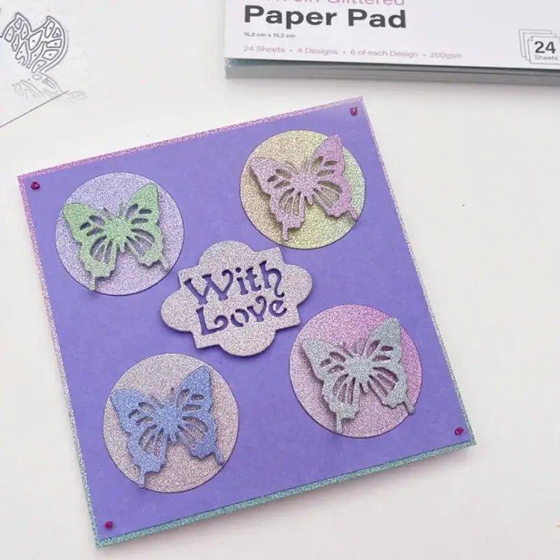 A4 First Edition Pastel Ombre Glitter Paper Pad (FEPAD265) - Printable Heaven