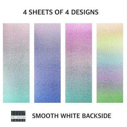 6x6 First Edition Pastel Ombre Glitter Paper Pad (FEPAD266) - Printable Heaven