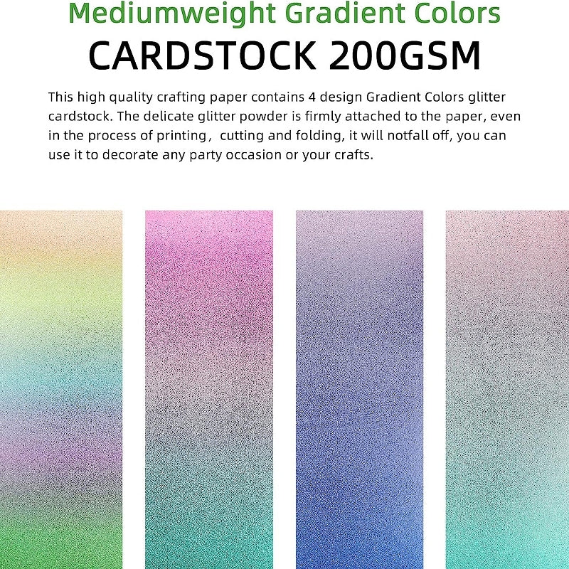 A4 First Edition Pastel Ombre Glitter Paper Pad (FEPAD265)