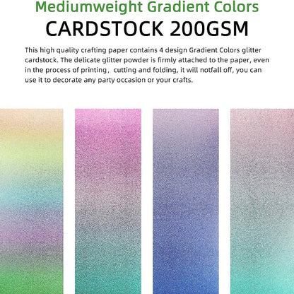 A4 First Edition Pastel Ombre Glitter Paper Pad (FEPAD265)