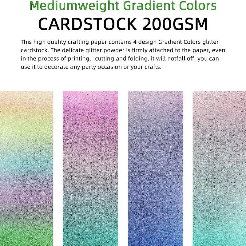 A4 First Edition Pastel Ombre Glitter Paper Pad (FEPAD265) - Printable Heaven