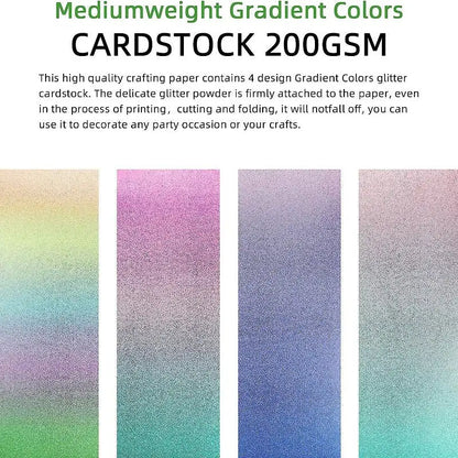A4 First Edition Pastel Ombre Glitter Paper Pad (FEPAD265) - Printable Heaven