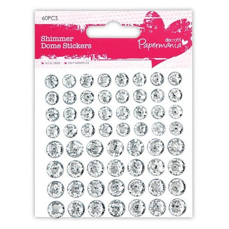 Shimmer Dome Stickers (60pcs) - Silver (PMA 805902)