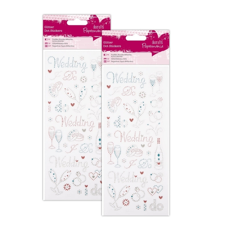 2 for 1 Offer - 2 x Glitter Dot Stickers, Wedding (PMA 818213 x