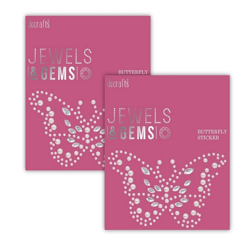 2 for 1 Offer - Jewels & Gems Butterfly Sticker (PMA DCM 095 x