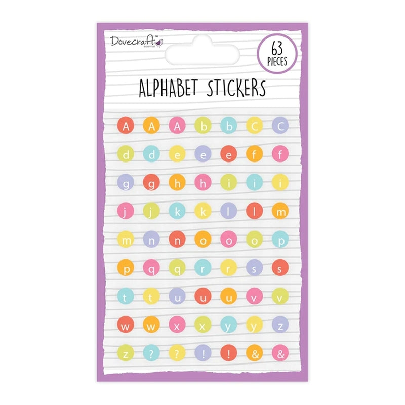 Dovecraft Essentials Alphabet Stickers Brights (DCBS254)