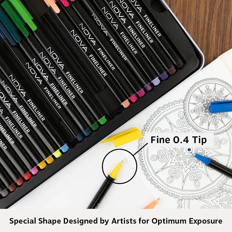 Nova 48-piece Coloured Fineliners (NVMXM025) - Printable Heaven