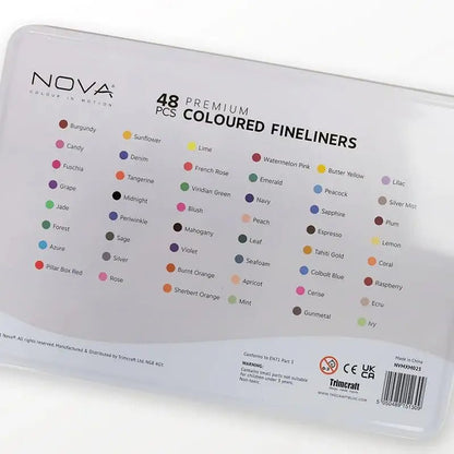 Nova 48-piece Coloured Fineliners (NVMXM025) - Printable Heaven