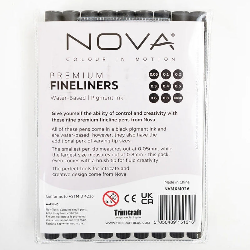 Nova 9 Black Fineliners (NVMXM026)