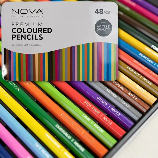 Nova 48-piece Colouring Pencils (NVMXM019) - Printable Heaven