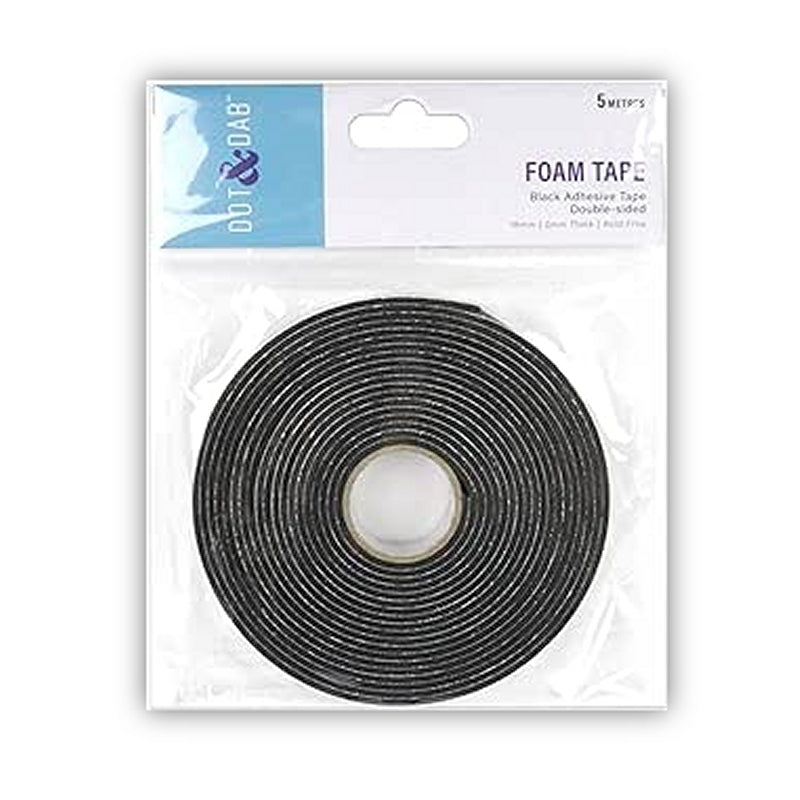 Dot & Dab Foam Tape Black 18mm x 2mm x 5m