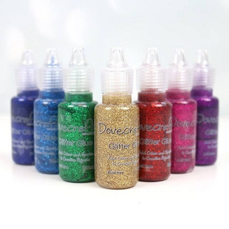 Dovecraft Glitter Glue - Multi-pack (8 bottles)