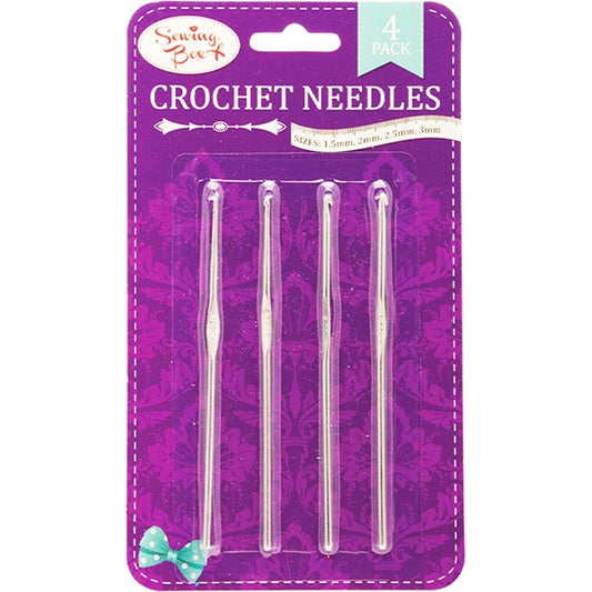 Sewing Box Crochet Needles 4pk (SEW1081)